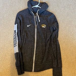 Nike Missouri Tigers Heathered Gray Zip Up